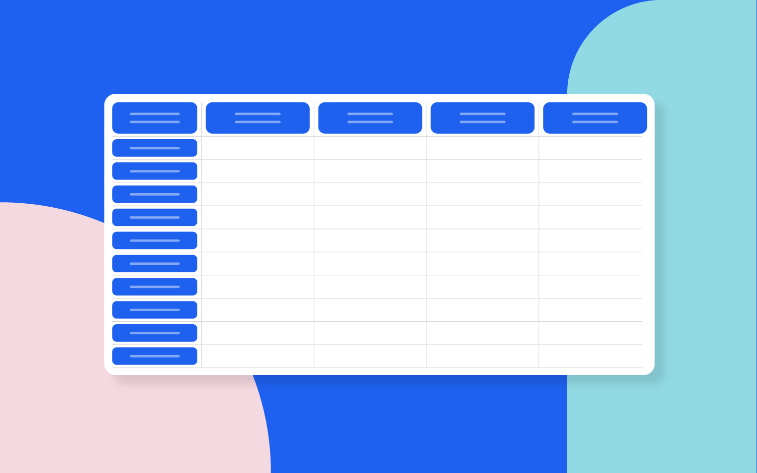 colorful representation of a spreadsheet